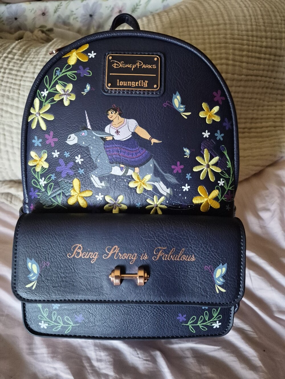 NWT Disney Parks Loungefly Louisa From Encanto Navy Floral Mini Backpack